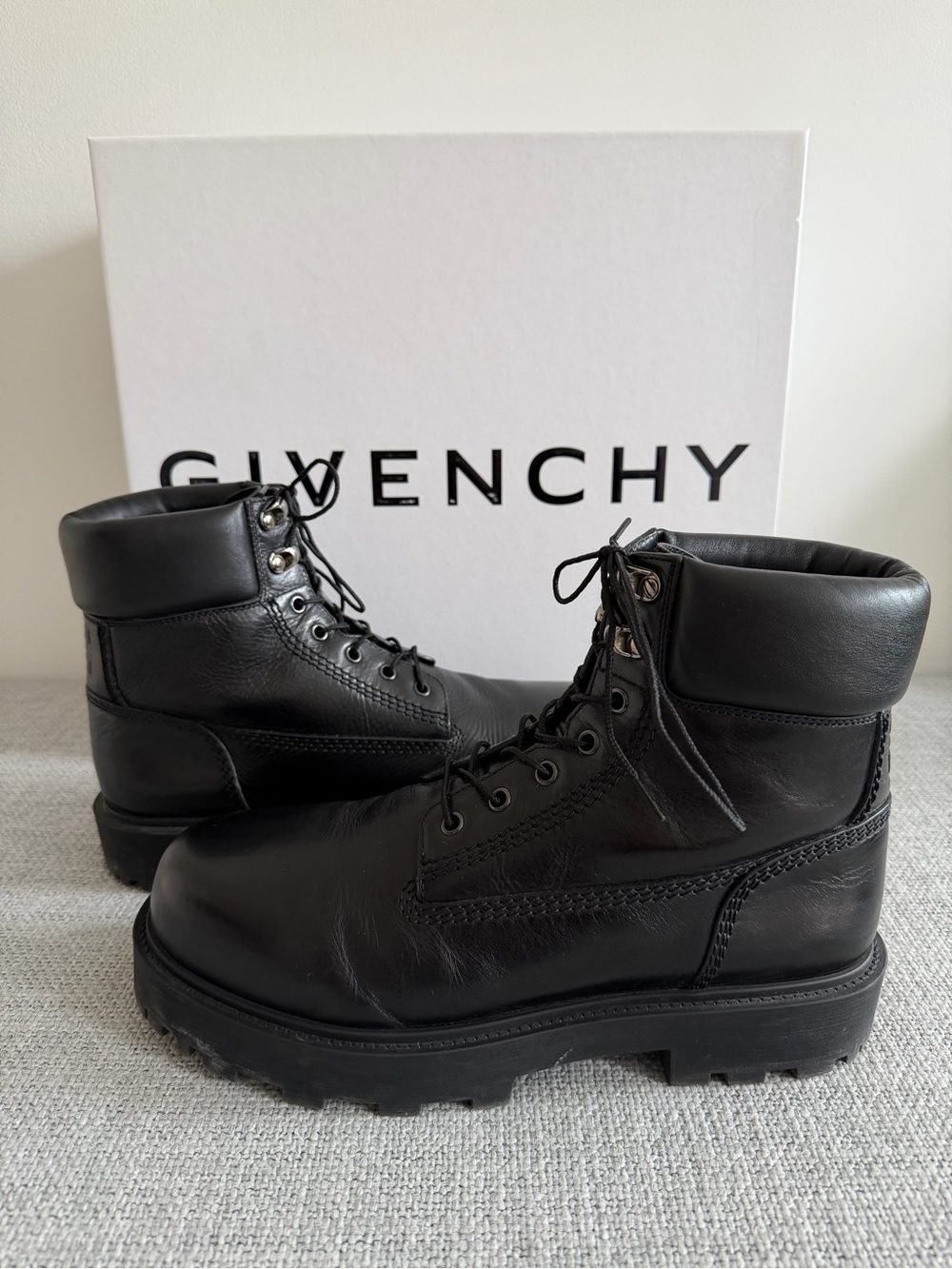 Givenchy Show Lace-Up Combat Boots